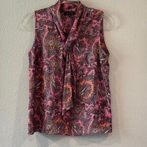 Silky paisley pattern blouse
